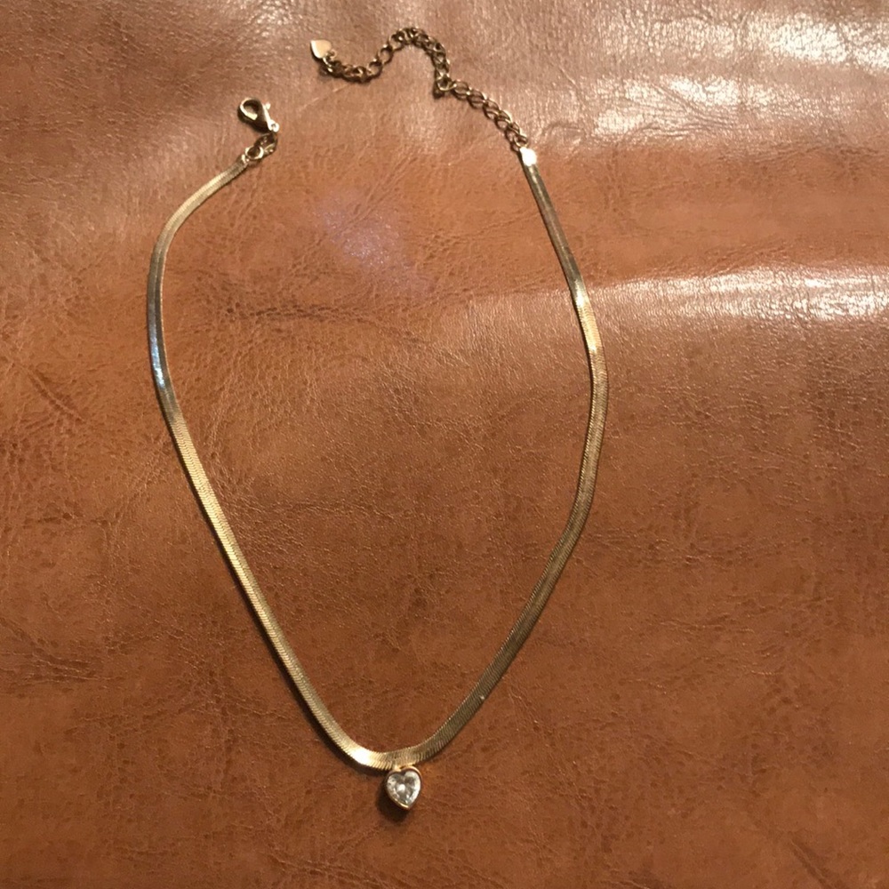 Alex Mika gold herringbone necklace